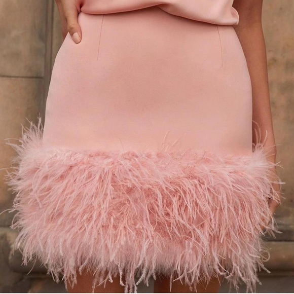 NWT Nadine Merabi Pink Feather set - Picture 2 of 4